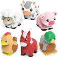 TimoTopia Mold-Free Bath Toys, 6-Pack No-Hole Soft Floating Bath Toy Set for Babies & Toddlers